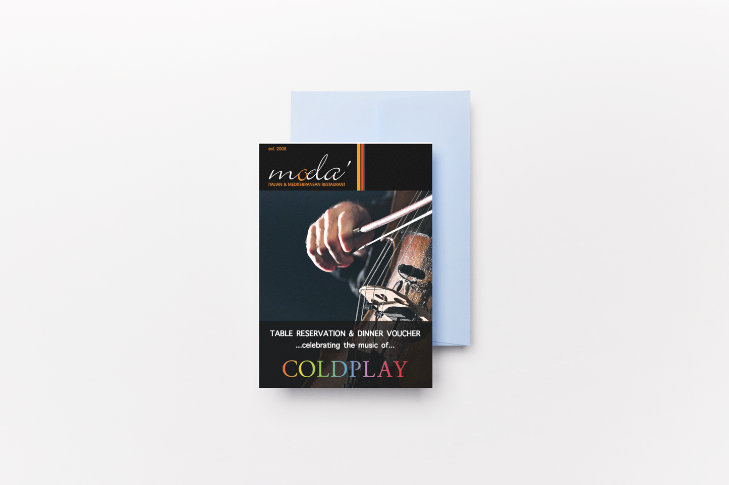 Celebrating The Music of Coldplay Live at Moda Italian Restaurant