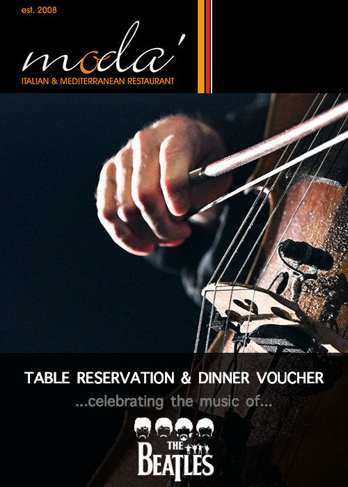 Celebrating The Music of The Beatles Live at Moda Italian Restaurant
