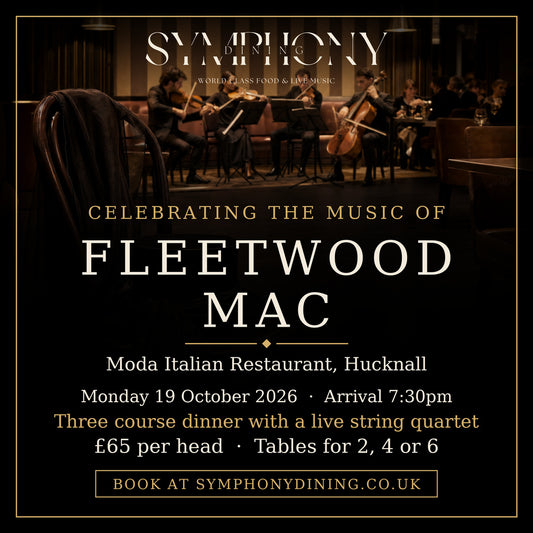 Symphony Dining, Celebrating The Music of Fleetwood Mac, Moda Italian Restaurant, Hucknall