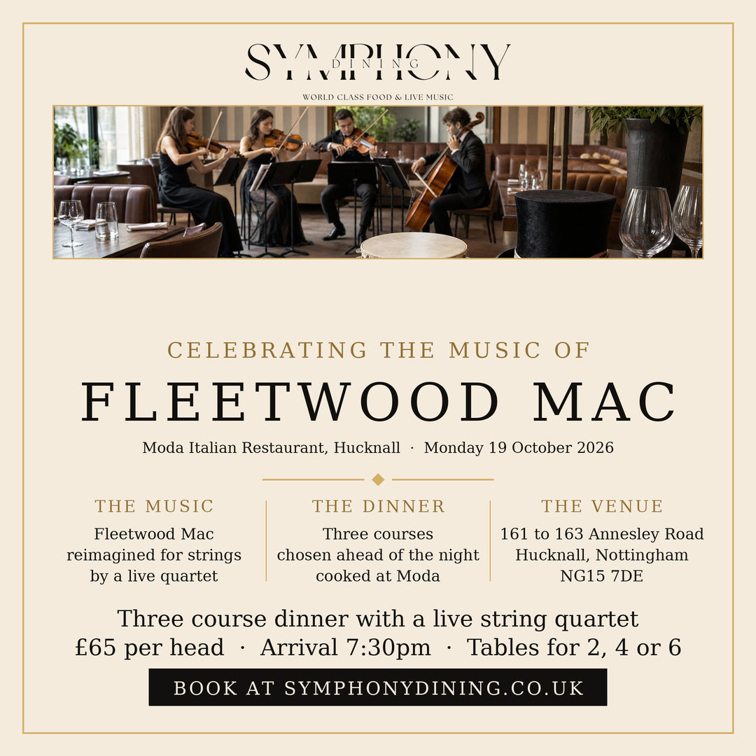 Symphony Dining Fleetwood Mac at Moda Hucknall, the evening detail